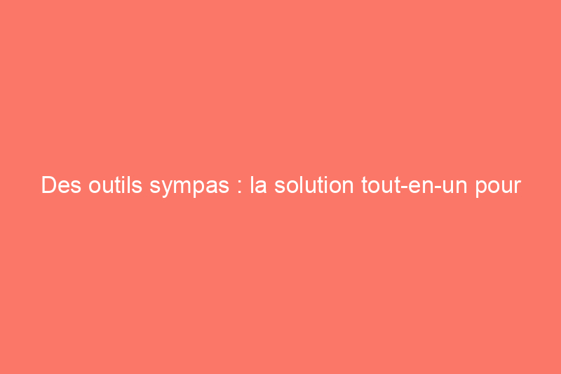 Des outils sympas : la solution tout-en-un pour presque tous les trous dans le mur