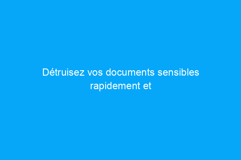 Détruisez vos documents sensibles rapidement et en toute confiance : évaluation du destructeur de papier Aurora