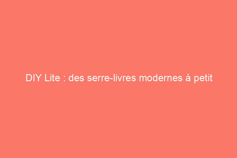 DIY Lite : des serre-livres modernes à petit budget