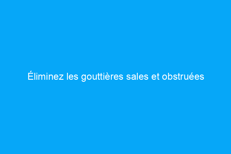 Éliminez les gouttières sales et obstruées avec les protège-gouttières LeafFilter Stellar 35%