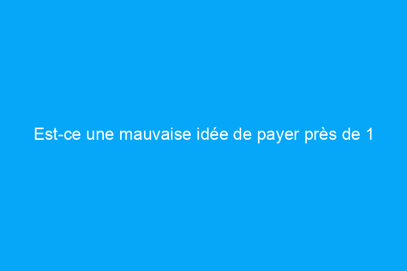 Est-ce une mauvaise idée de payer près de 1 TP4T400 pour un kit de test d'eau ? Je ne pense pas.