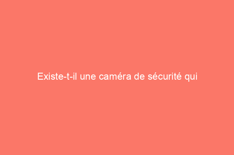 Existe-t-il une caméra de sécurité qui fonctionne sans Wi-Fi ?