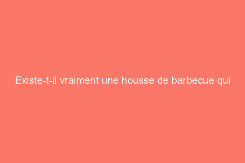 Existe-t-il vraiment une housse de barbecue qui s'adapte bien, ne se décolore pas et garde le barbecue au sec ? Oui !