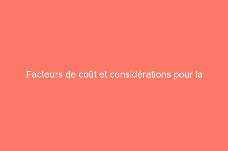 Facteurs de coût et considérations pour la rénovation d'une douche en 2024