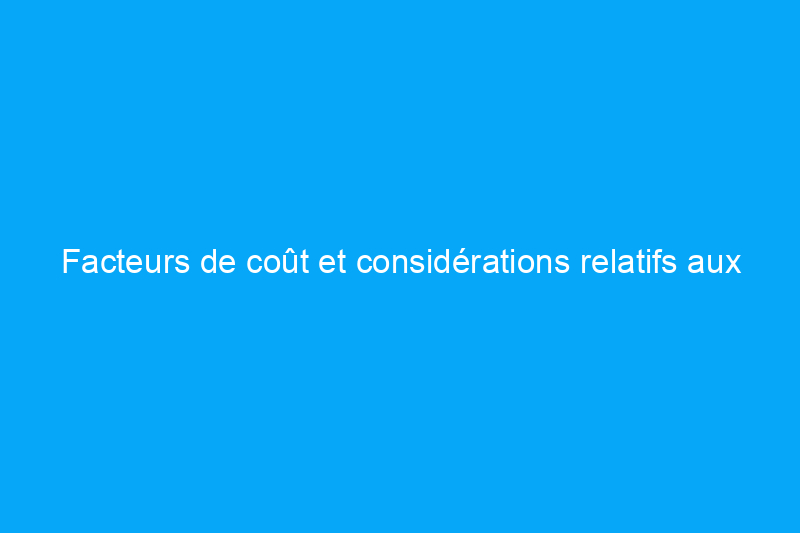 Facteurs de coût et considérations relatifs aux systèmes de gicleurs anti-incendie : pourquoi cela en vaut la peine