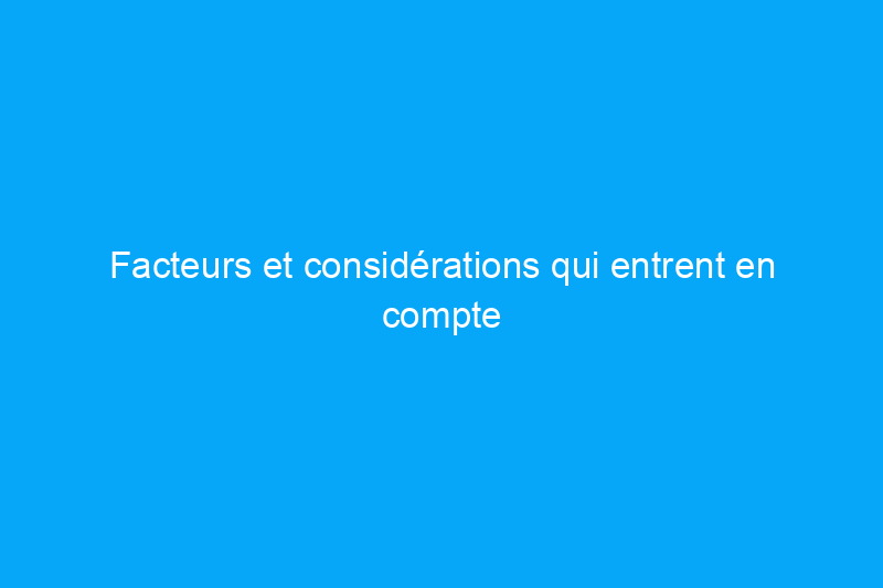 Facteurs et considérations qui entrent en compte dans le coût de l'élimination de l'amiante