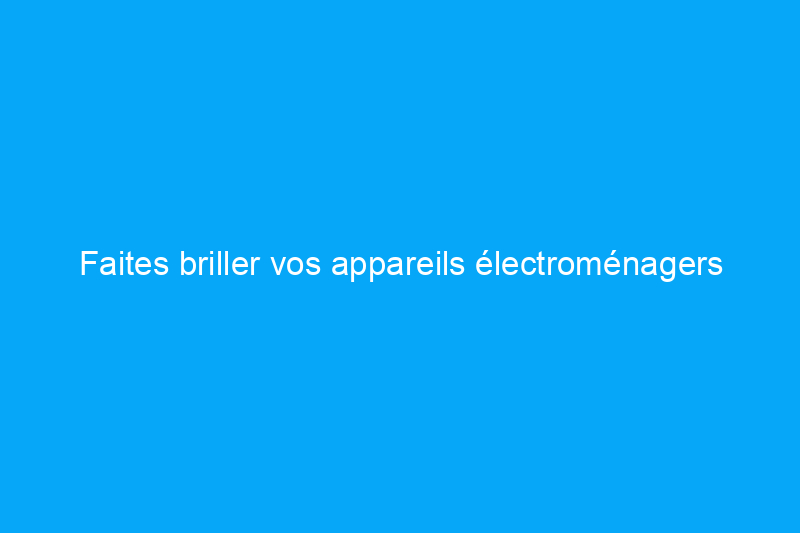 Faites briller vos appareils électroménagers avec cette recette de nettoyant pour acier inoxydable à faire soi-même