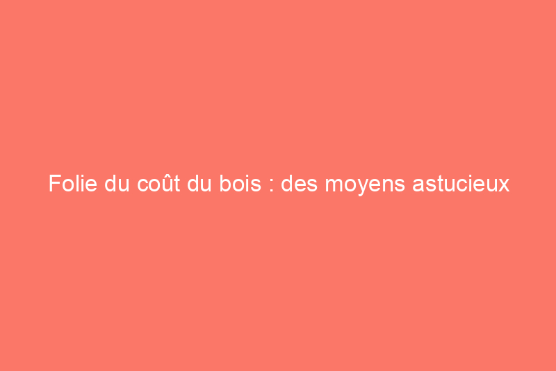 Folie du coût du bois : des moyens astucieux pour économiser de l'argent sur le bois pour vos projets de bricolage