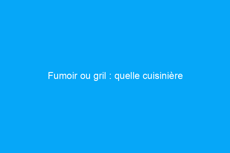 Fumoir ou gril : quelle cuisinière d'extérieur est la meilleure pour votre jardin ?