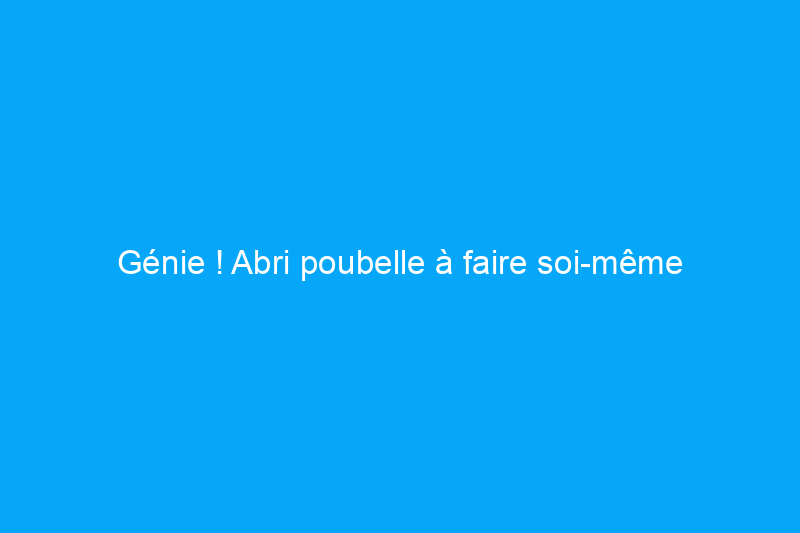 Génie ! Abri poubelle à faire soi-même