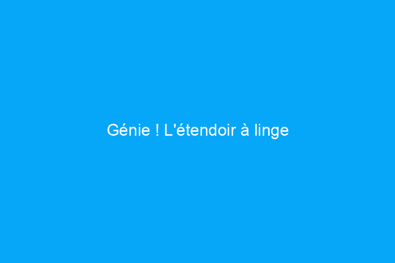 Génie ! L'étendoir à linge d'intérieur dont vous ne saviez pas que vous aviez besoin