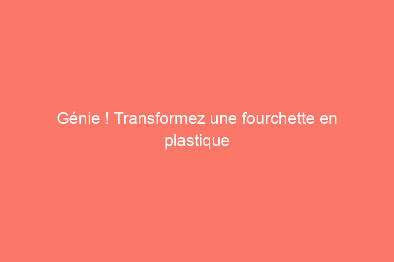 Génie ! Transformez une fourchette en plastique en un petit tournevis