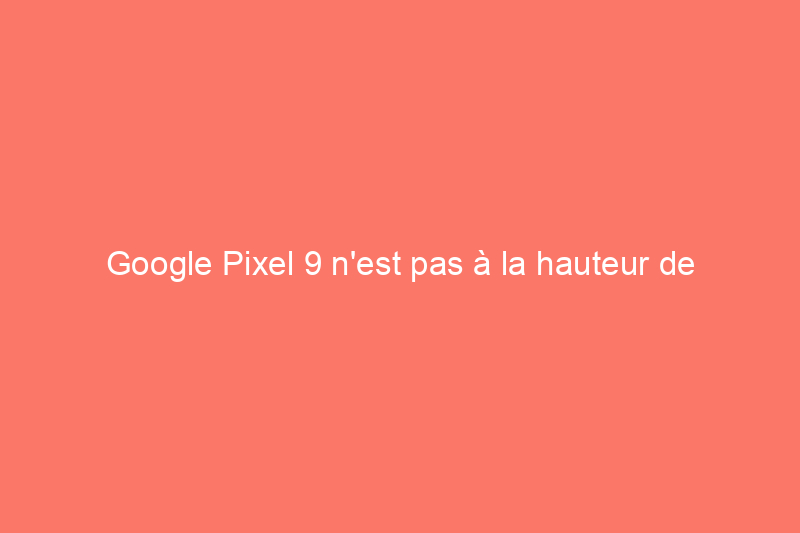 Google Pixel 9 n'est pas à la hauteur de ses attentes avec cette fonctionnalité manquante