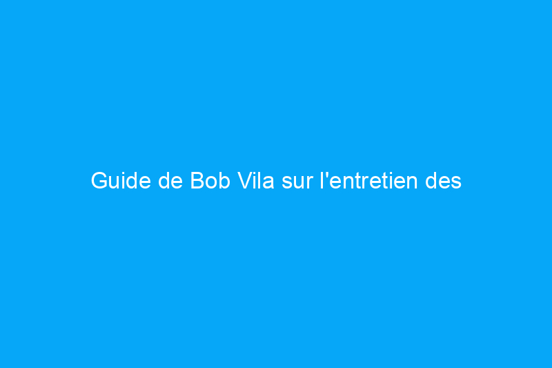 Guide de Bob Vila sur l'entretien des appareils de cuisine