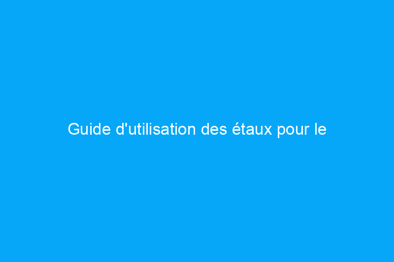 Guide d'utilisation des étaux pour le travail du bois