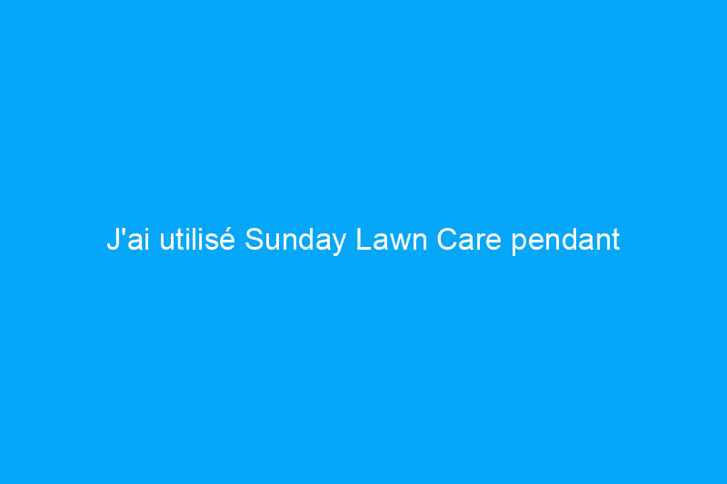 J'ai utilisé Sunday Lawn Care pendant seulement 2 mois, et maintenant ma pelouse est méconnaissable