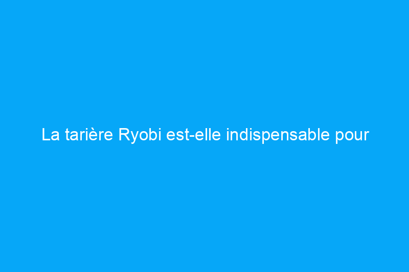 La tarière Ryobi est-elle indispensable pour creuser des trous ? Découvrez-le dans cette revue testée