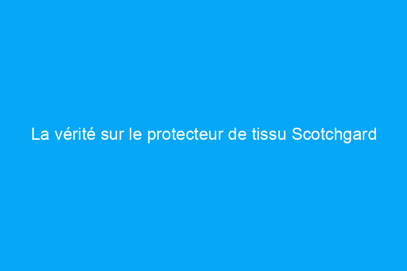 La vérité sur le protecteur de tissu Scotchgard : un test pratique