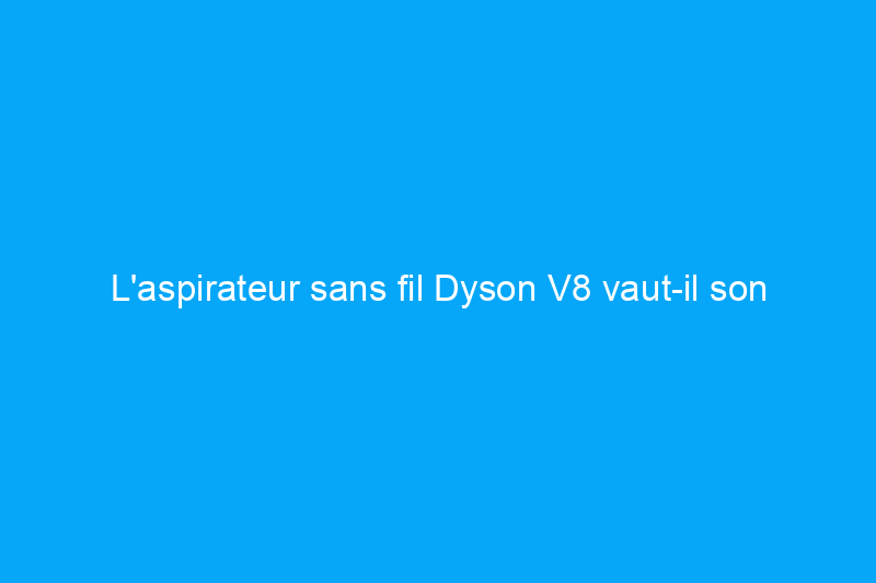 L'aspirateur sans fil Dyson V8 vaut-il son prix ?