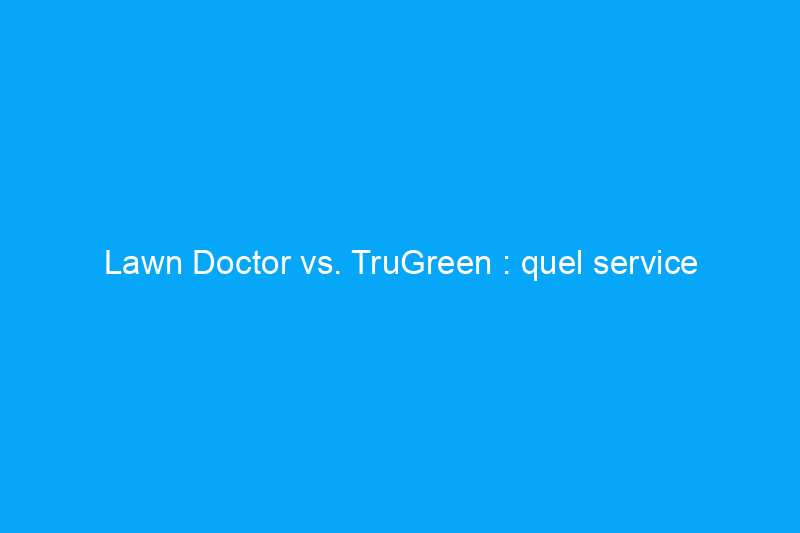 Lawn Doctor vs. TruGreen : quel service d'entretien de pelouse devriez-vous choisir ?