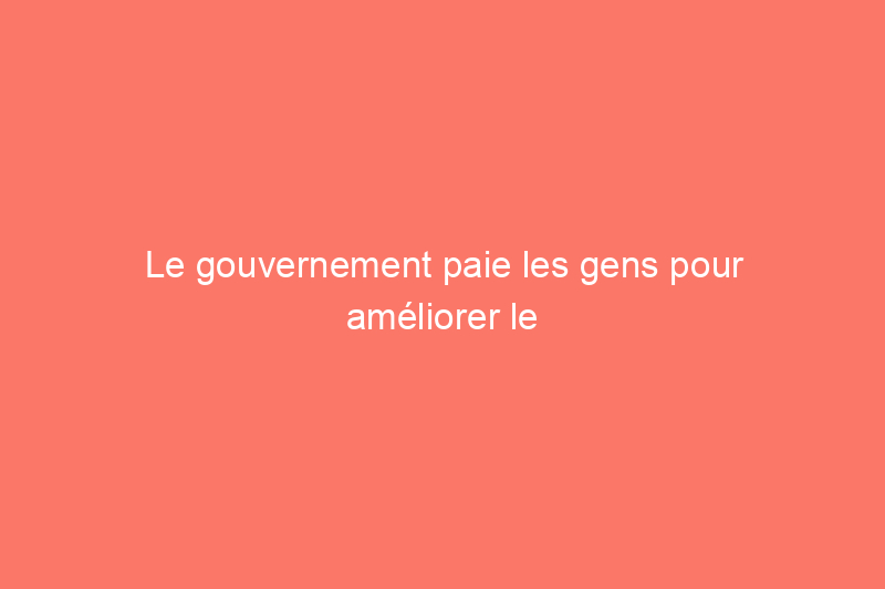 Le gouvernement paie les gens pour améliorer le confort de leur maison, voici pourquoi