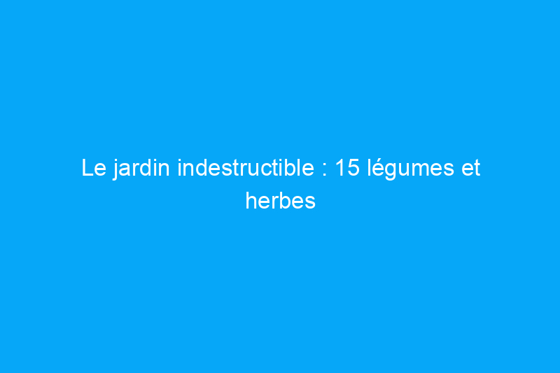 Le jardin indestructible : 15 légumes et herbes aromatiques qui s'épanouiront dans votre espace