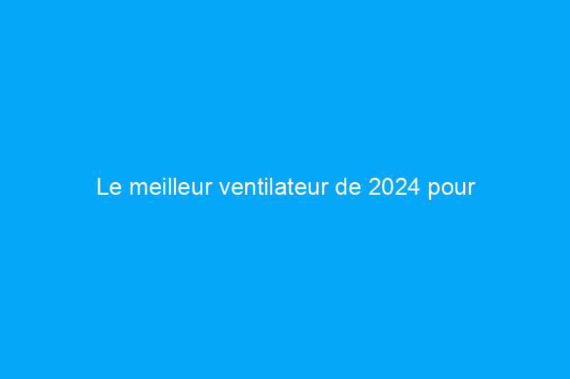 Le meilleur ventilateur de 2024 pour n'importe quelle pièce de votre maison, testé