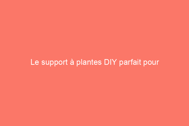 Le support à plantes DIY parfait pour n'importe quel coin vide