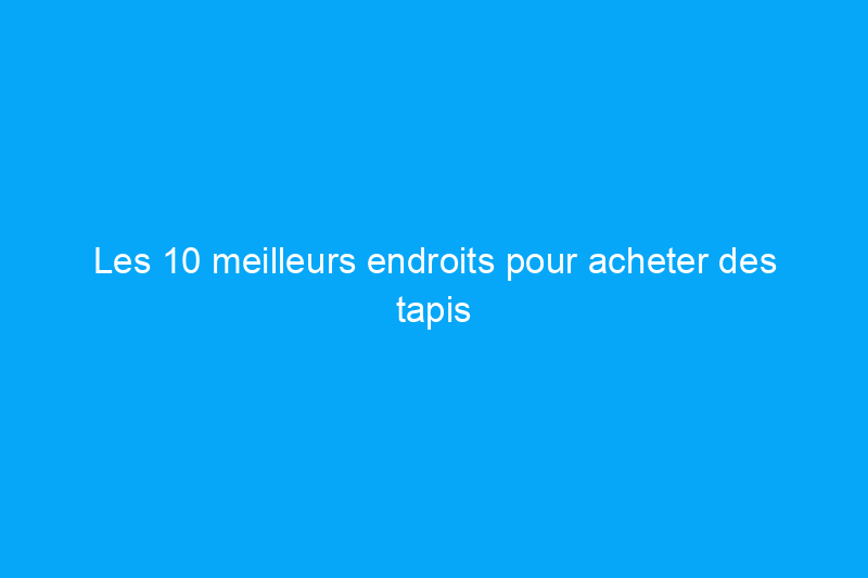 Les 10 meilleurs endroits pour acheter des tapis d'extérieur