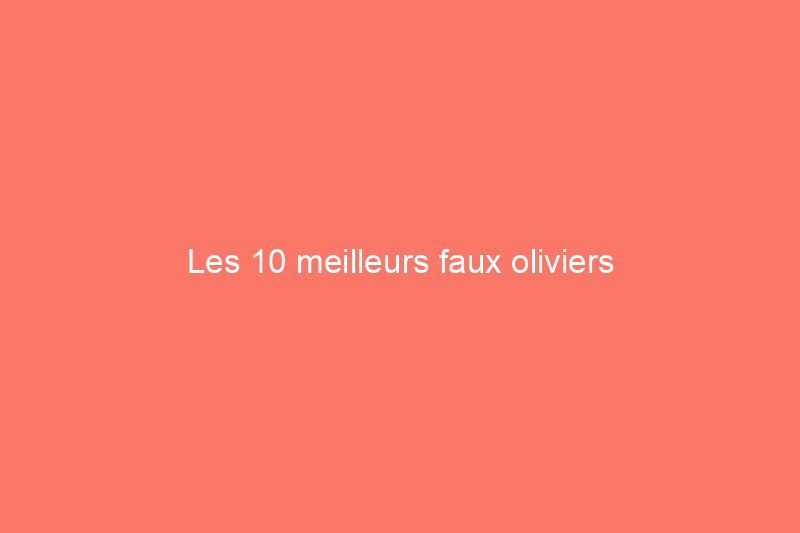 Les 10 meilleurs faux oliviers