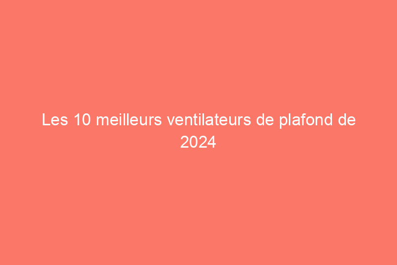 Les 10 meilleurs ventilateurs de plafond de 2024