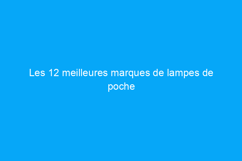 Les 12 meilleures marques de lampes de poche