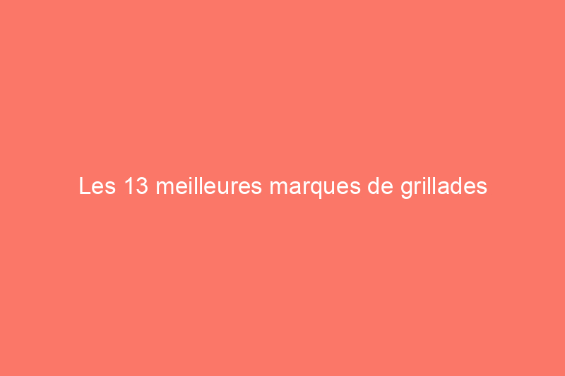 Les 13 meilleures marques de grillades