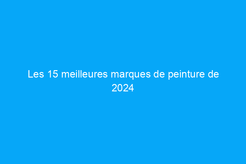 Les 15 meilleures marques de peinture de 2024