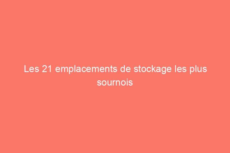 Les 21 emplacements de stockage les plus sournois que nous ayons jamais vus