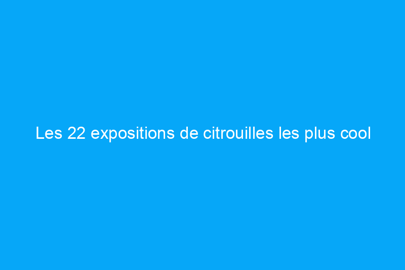 Les 22 expositions de citrouilles les plus cool du pays