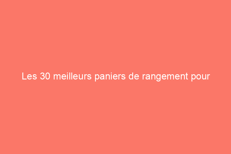 Les 30 meilleurs paniers de rangement pour organiser chaque pièce de votre maison