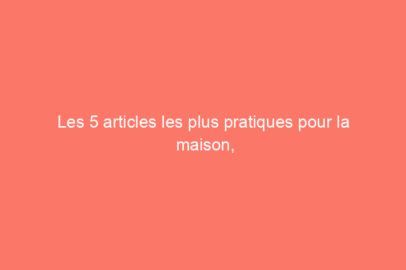 Les 5 articles les plus pratiques pour la maison, le garage et au-delà d'un bricoleur