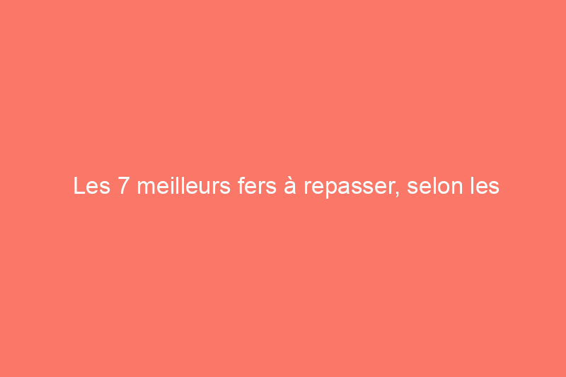 Les 7 meilleurs fers à repasser, selon les experts en blanchisserie