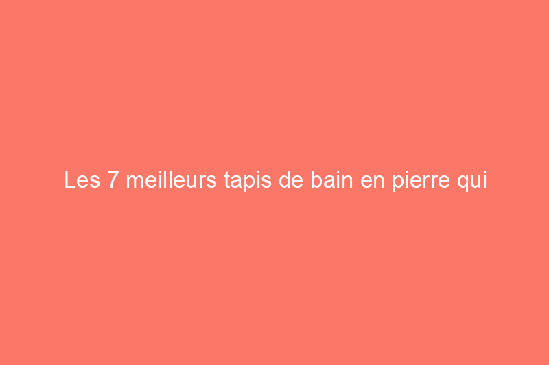 Les 7 meilleurs tapis de bain en pierre qui sèchent instantanément et ne glissent pas