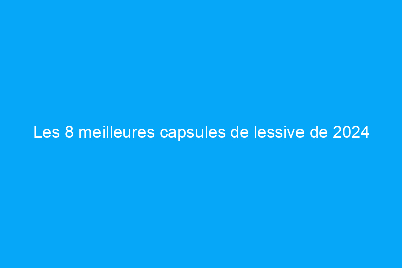 Les 8 meilleures capsules de lessive de 2024