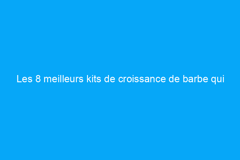 Les 8 meilleurs kits de croissance de barbe qui nourrissent et hydratent les poils du visage