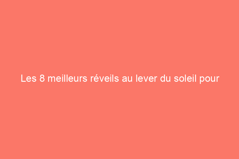 Les 8 meilleurs réveils au lever du soleil pour vous réveiller en douceur et naturellement