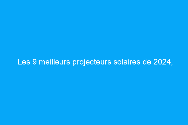 Les 9 meilleurs projecteurs solaires de 2024, testés