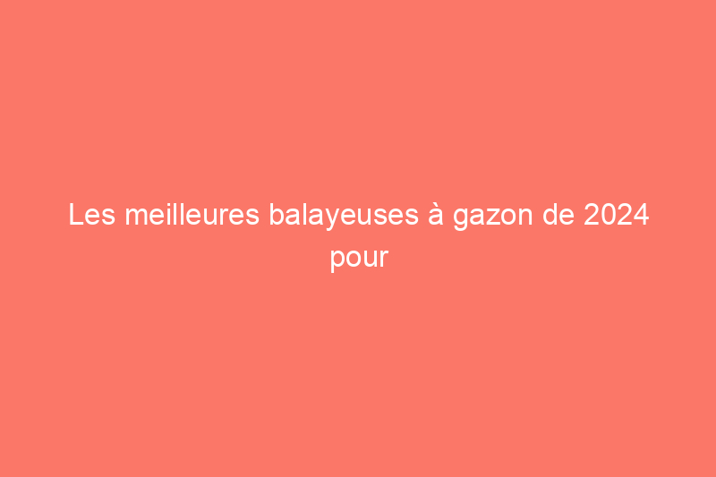 Les meilleures balayeuses à gazon de 2024 pour une cour bien entretenue, testées 