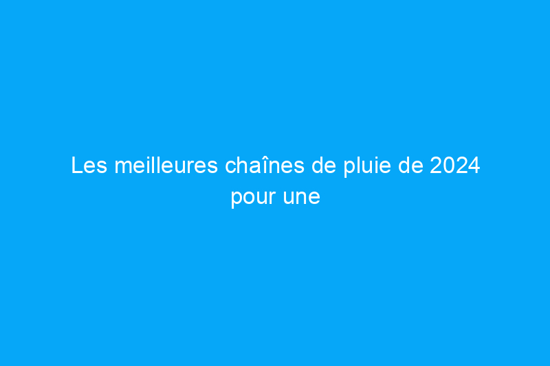 Les meilleures chaînes de pluie de 2024 pour une gestion de l'eau domestique amusante et fonctionnelle