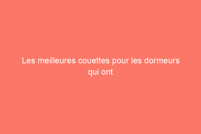 Les meilleures couettes pour les dormeurs qui ont chaud pour lutter contre la chaleur