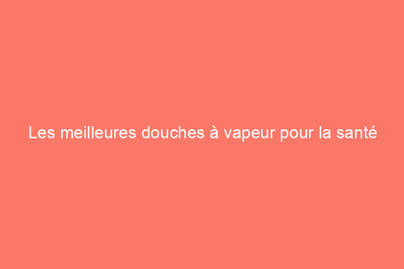 Les meilleures douches à vapeur pour la santé et la détente