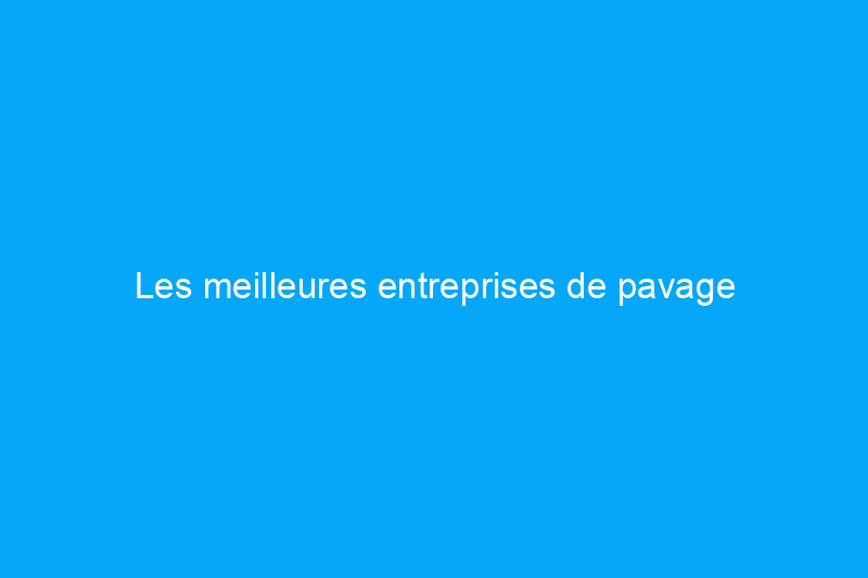 Les meilleures entreprises de pavage d'allées en Amérique