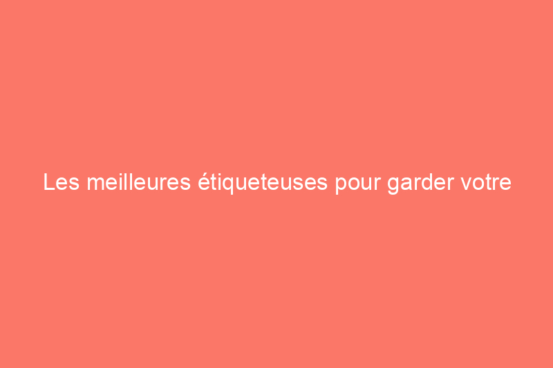 Les meilleures étiqueteuses pour garder votre maison organisée et efficace